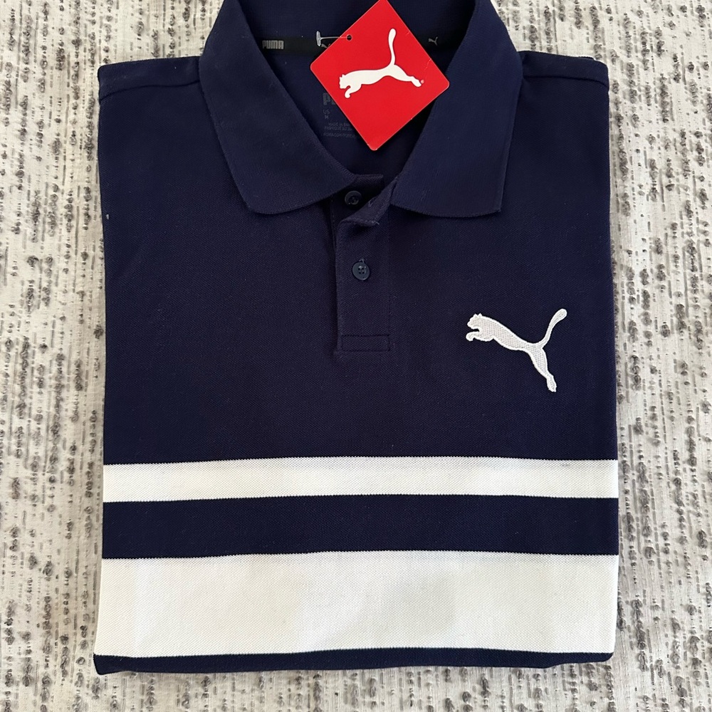 Puma Peacoat Polo with White Logo